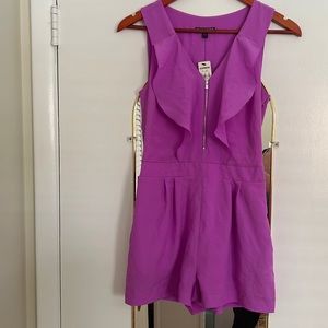 NWT Express fuchsia zipper romper